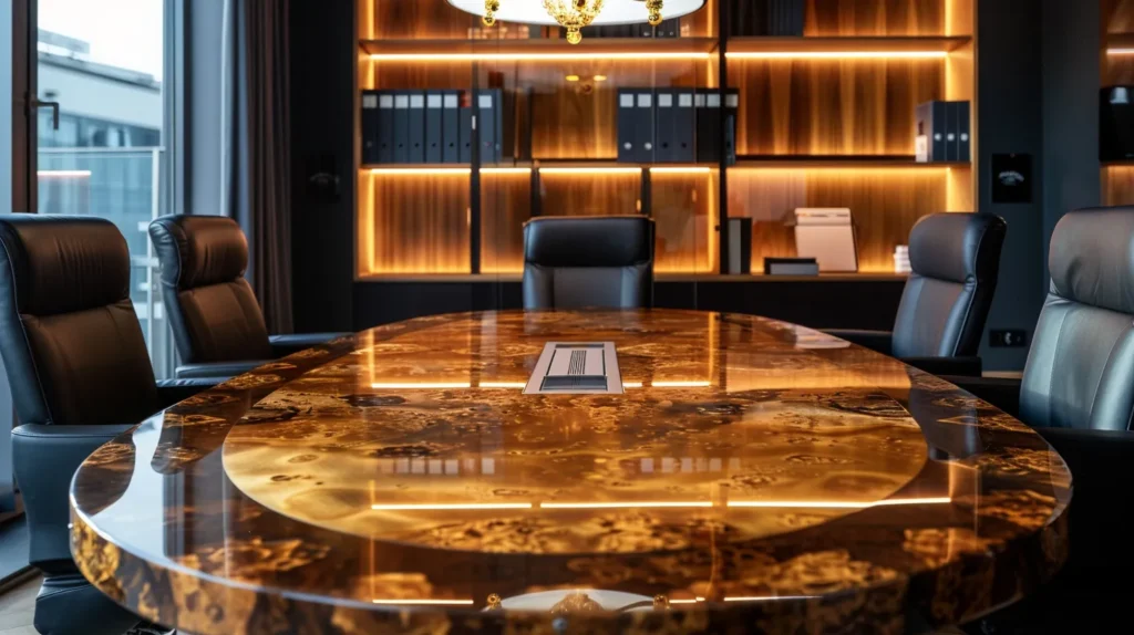 a focused urban office scene where a diverse group of professionals engage in a dynamic discussion around a sleek conference table, surrounded by legal books and documents, symbolizing the complexities of expungement laws and processes.