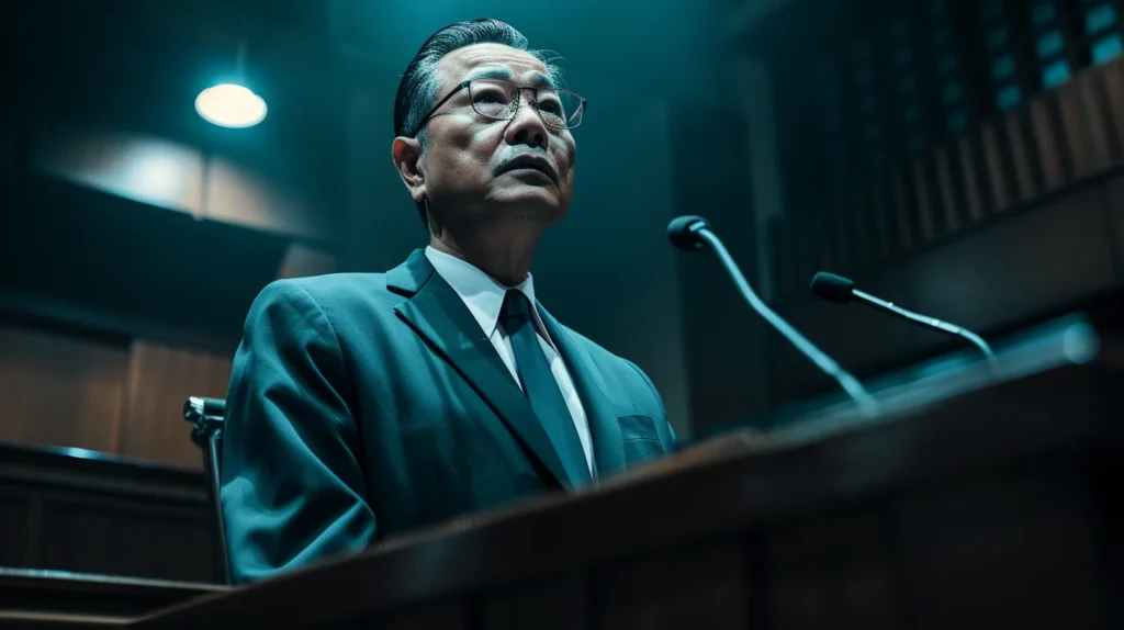 a dramatic courtroom scene illuminated by soft, focused lighting, showcasing a judge presiding over a significant misdemeanor case, with tense expressions reflecting the gravity of legal battles for shoplifting, dui, and domestic violence convictions.