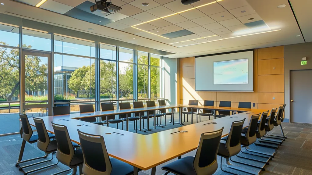 a polished conference room in fullerton, showcasing a diverse group of professionals engaged in a focused discussion around legal documents and strategy, embodying the intersection of theft charges and expungement processes.